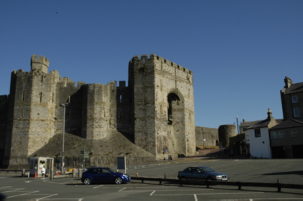 Wales 370 Caernarfon Castle and town walls