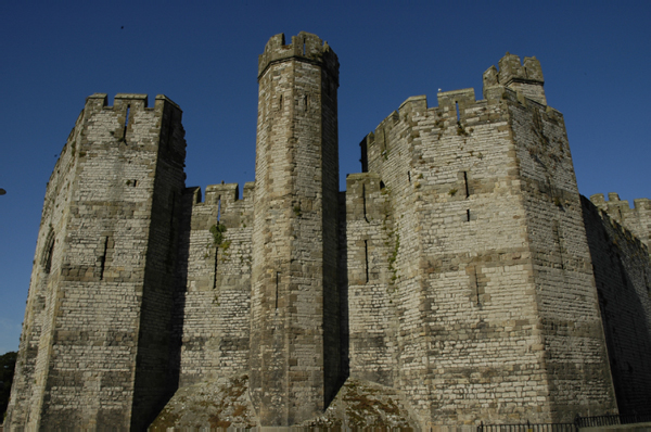 Wales 375 Caernarfon Castle and town walls